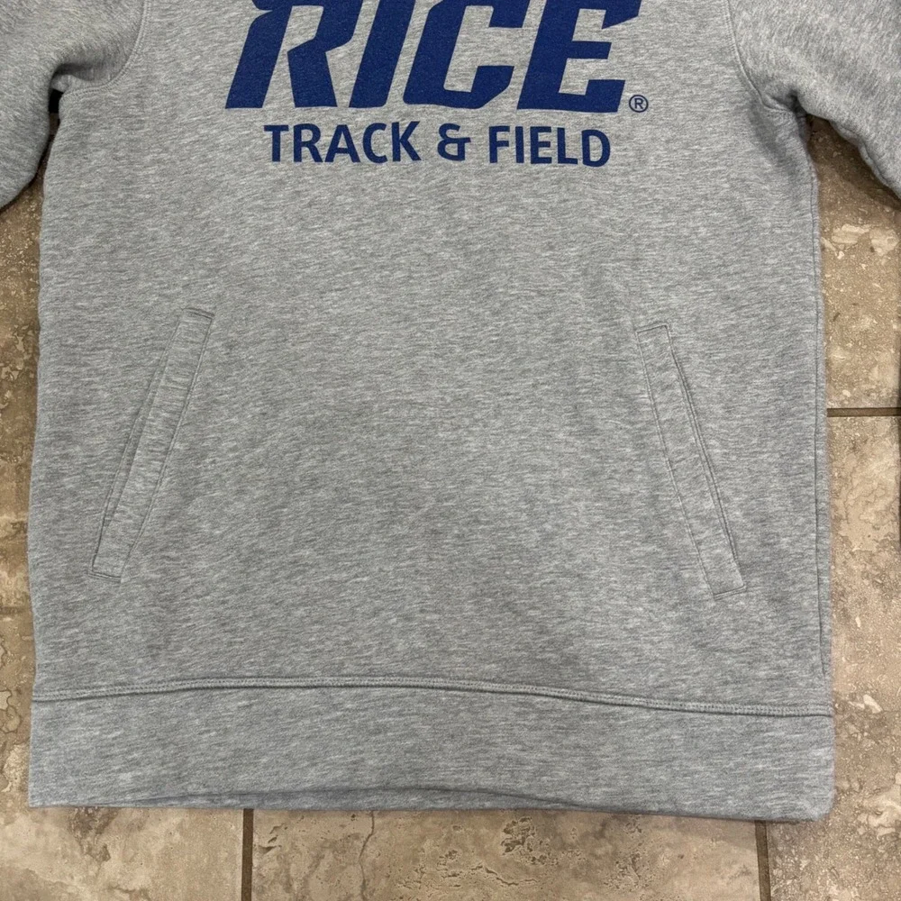 Adidas Rice University Track & Field Hoodie Mens Medium Gray Pullover Sweatshirt
